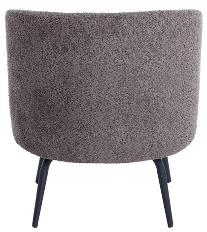 Тъмнокафяв фотьойл от плат букле Dieyda - Light & Living