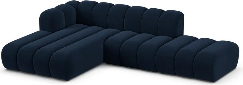 Тъмносин ъглов диван (ляв ъгъл) Lupine – Micadoni Home