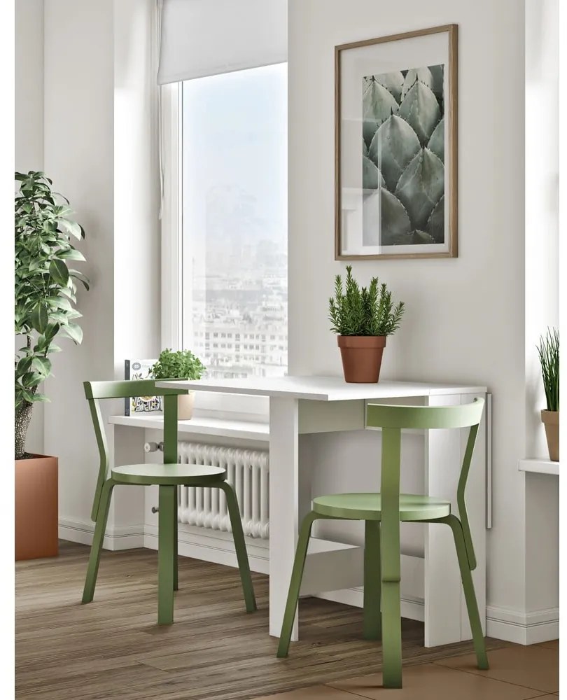 Сгъваема маса за хранене с бял плот 76x28 cm Papillon - TemaHome