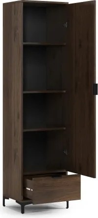 Шкаф ЛАНА SZ-50 Елегантен Орех - ГАРДЕРОБ С 1 ВРАТА С ЧЕКМЕДЖЕ