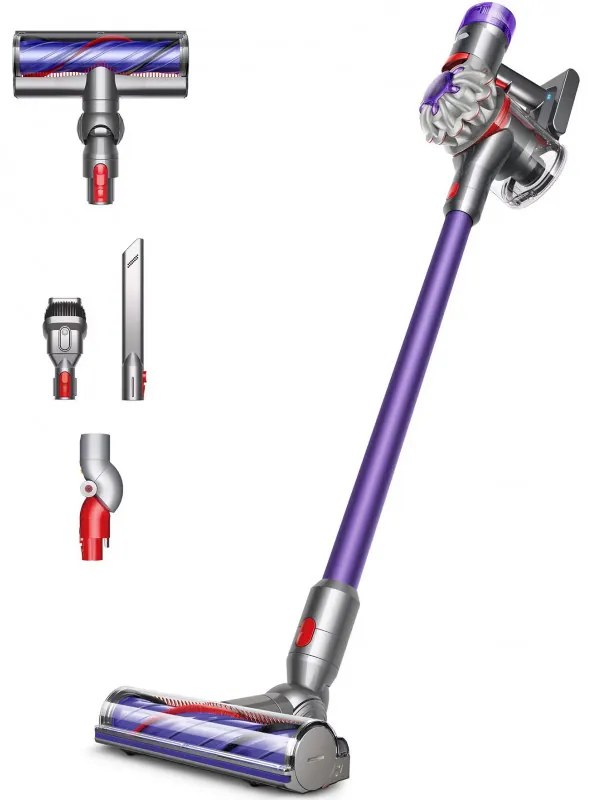 Вертикална прахосмукачка Dyson V8 Origin 400394-01, 150AW, 540мл, 110000 rpm/min, Автономност до 40 мин, HEPA, Лилав/сребрист