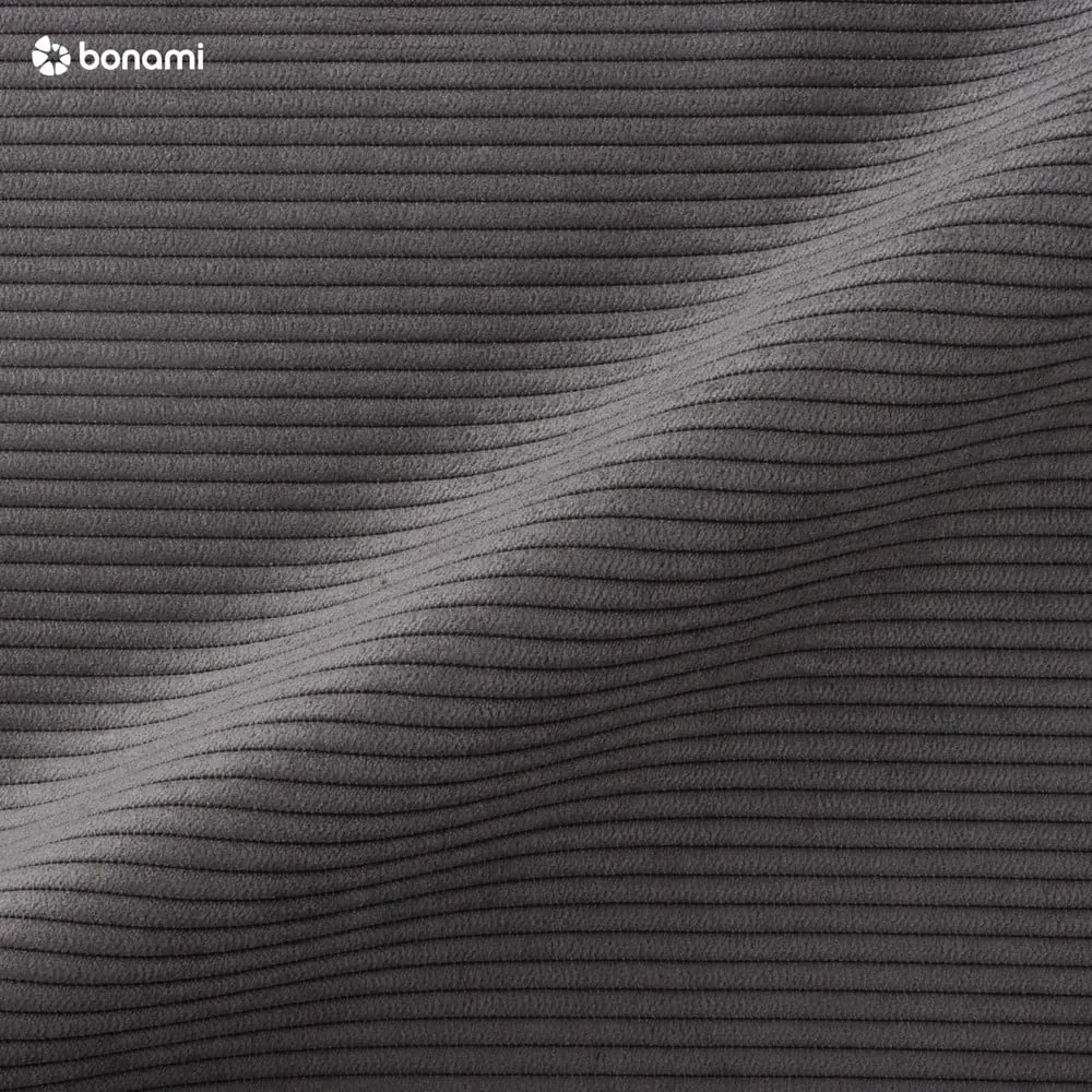 Тъмносив ъглов разтегателен диван от велур , ляв ъгъл Moghan - Micadoni Home