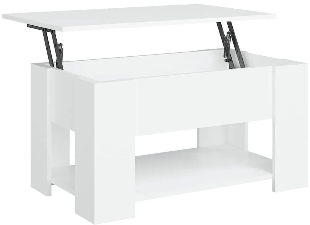 809710 vidaXL Маса за кафе, бяла, 79x49x41 см, инженерно дърво