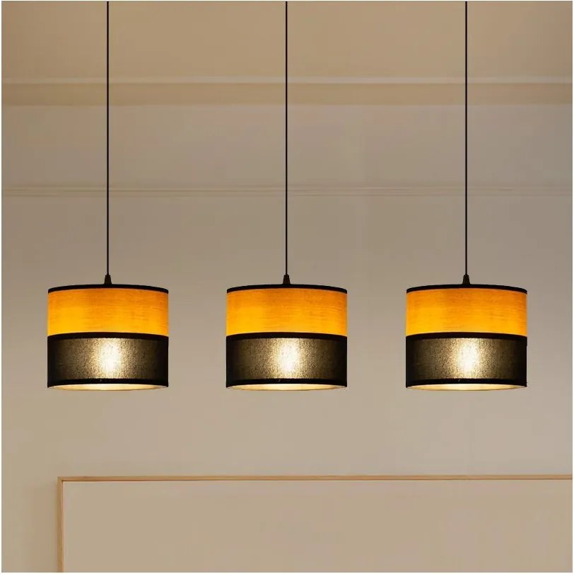 Полилей на кабел ALBA 3xE27/15W/230V черен/кафяв