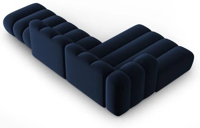 Тъмносин ъглов диван (ляв ъгъл) Lupine – Micadoni Home