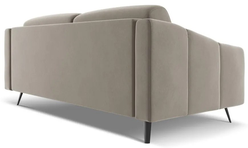 Бежов кадифен диван 202 cm Nalu – Makamii