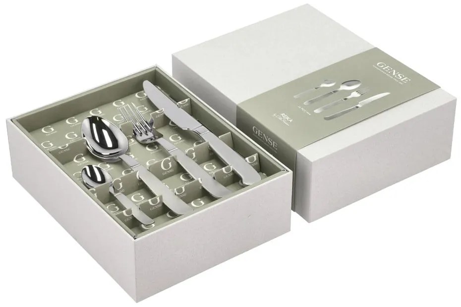 Прибори за хранене от неръждаема стомана в сребрист цвят 16 бр. Rejka – Gense