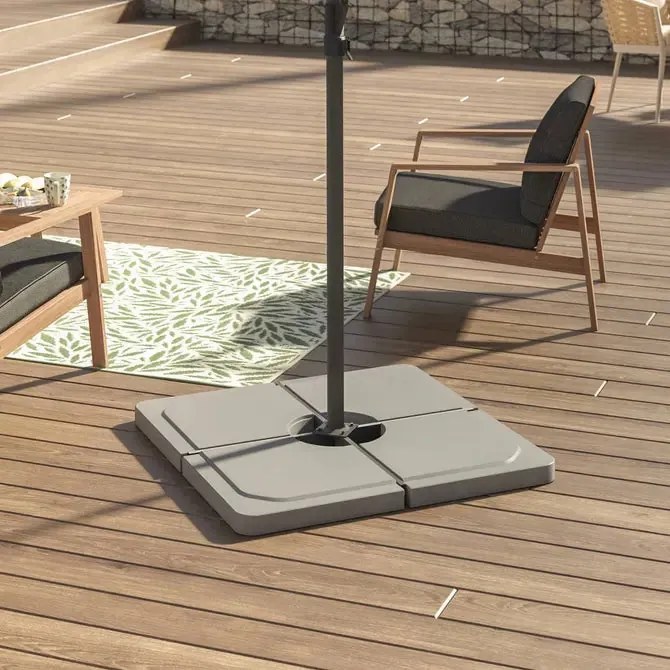 Градински чадър със странична стойка Hesperide Manoa, 2.5x2.5 m - Бордо