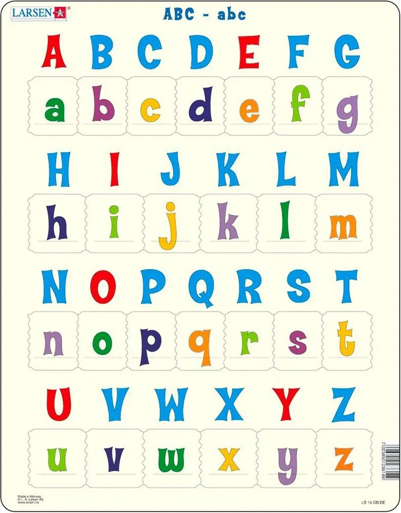 Larsen - Пъзел: Образователен – "Английската азбука" – 26 части, голям