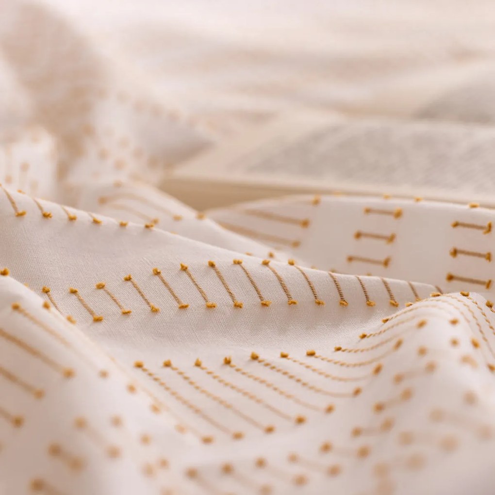 Спално бельо atmosphera Isao, Релефен памук с ефект лен - 240x220 cm