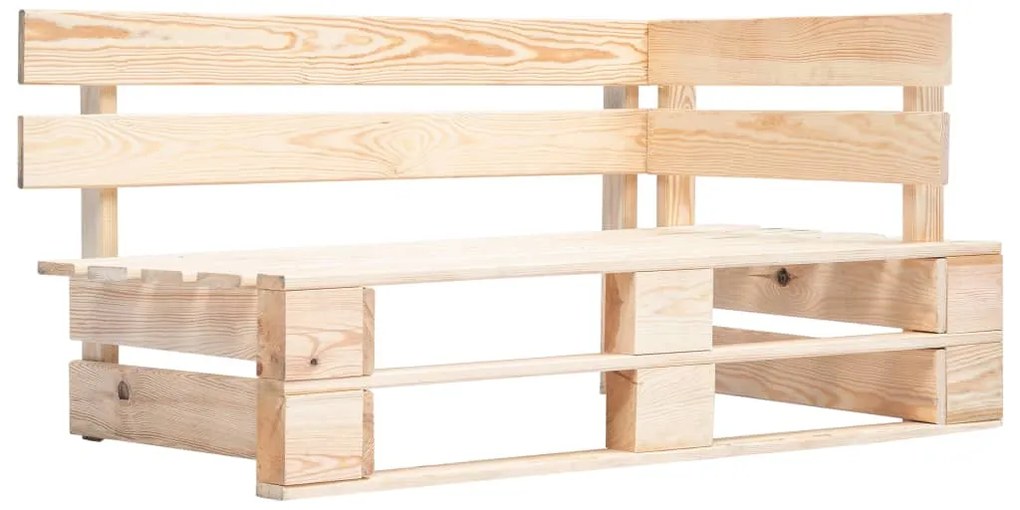 3066676 vidaXL 2-местен палетен диван с възглавници, бор с импрегнация