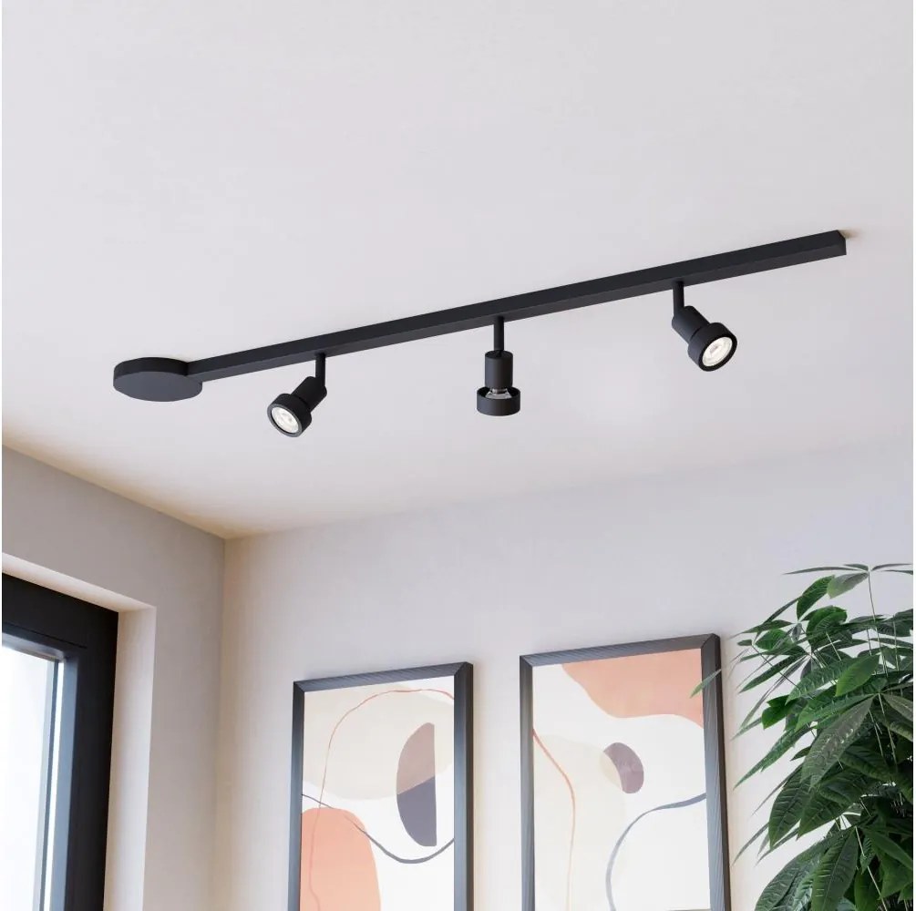 Eglo 901653 - Точково осветително тяло EASYT SET 3 SPOTS 3xGU10/10W/230V черно