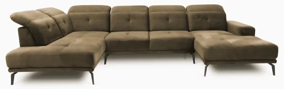 Бежов ъглов диван (ляв ъгъл/U форма) Bretan – ELTAP