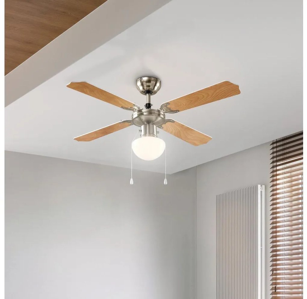 Eglo 56035 - LED таванен вентилатор 1xE27/4,9W/230V, диаметър 106,6 см