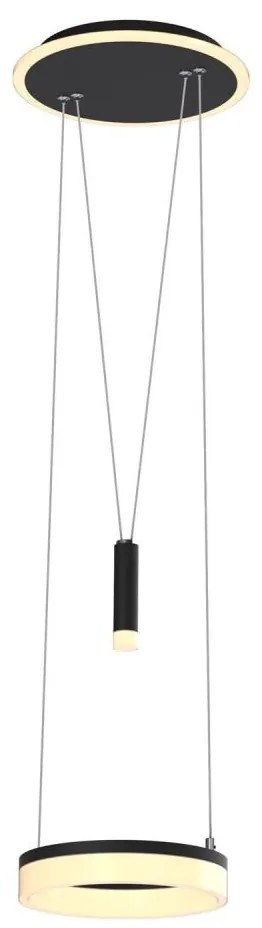 Wofi 6054-302 - LED регулируем полилей JESSE LED/15,5W/230V черен