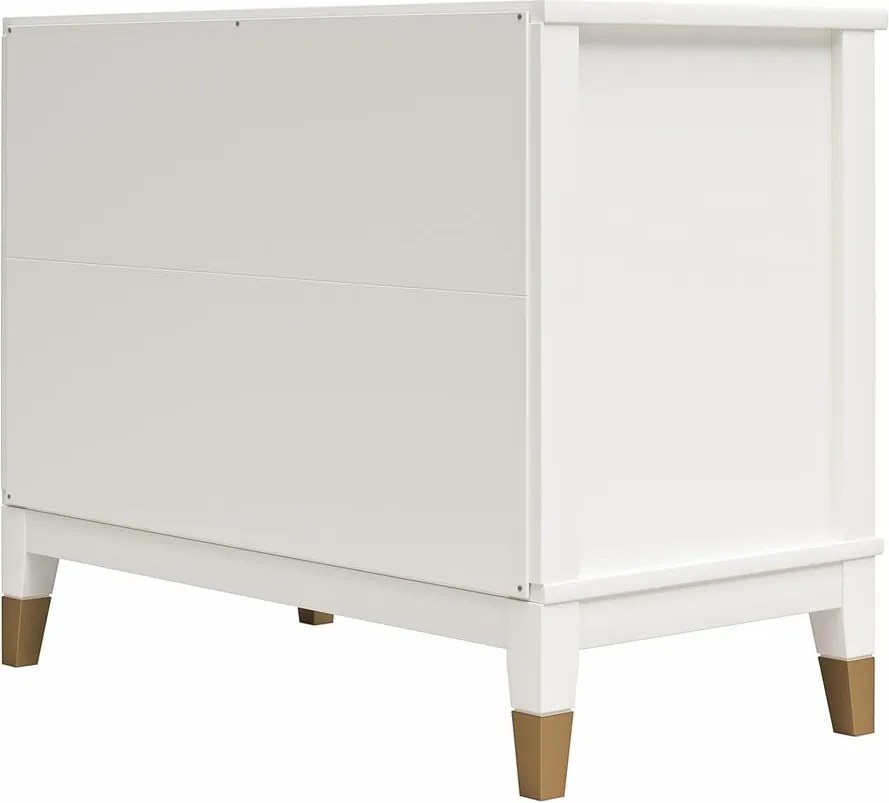Бяло нощно шкафче Westerleigh – CosmoLiving by Cosmopolitan