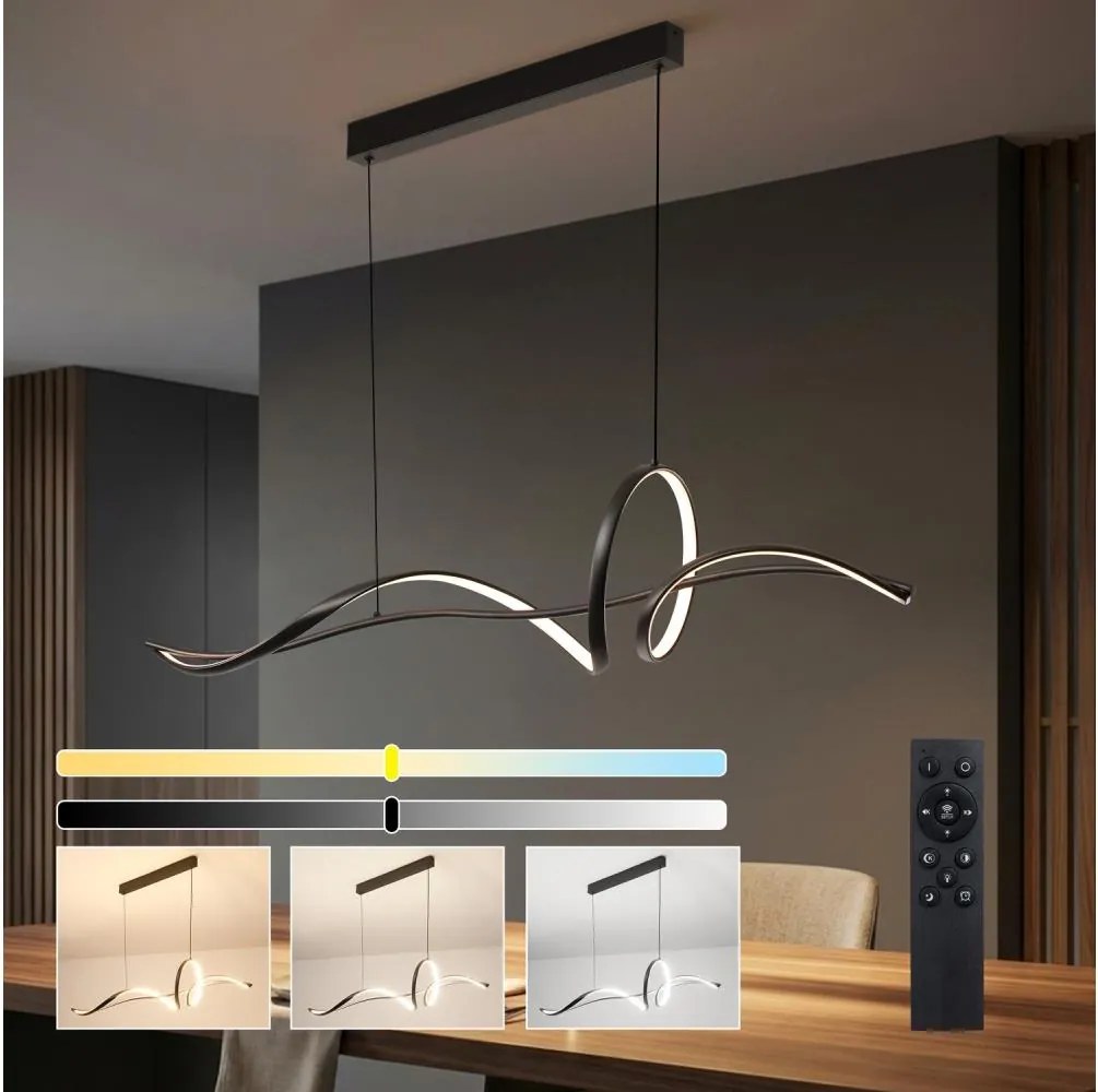 Brilagi - Димируем LED полилей на кабел SIGNATURE LED/55W/230V 120x23 см, черен + с дистанционно управление