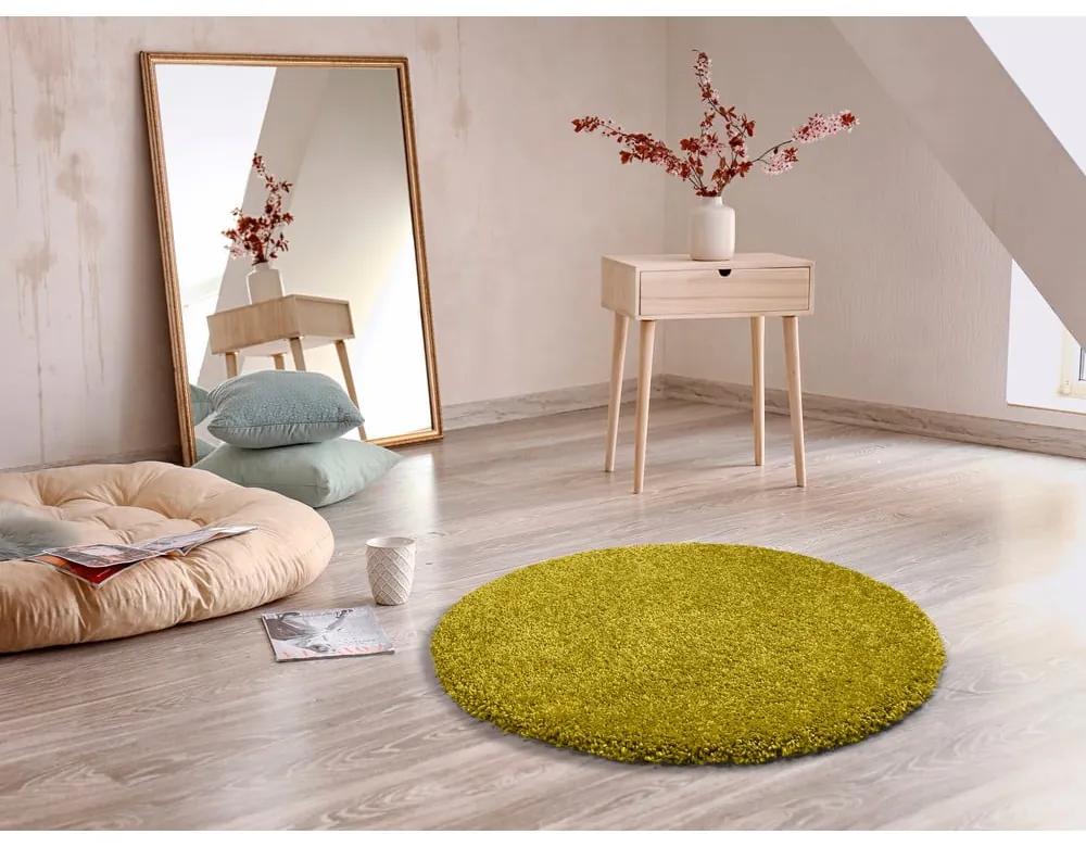 Зелен килим Aqua Liso, ø 100 cm - Universal