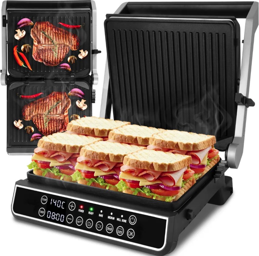 Електрическа контактна скара SM5000W-PRO с LED дисплей - 2500 W