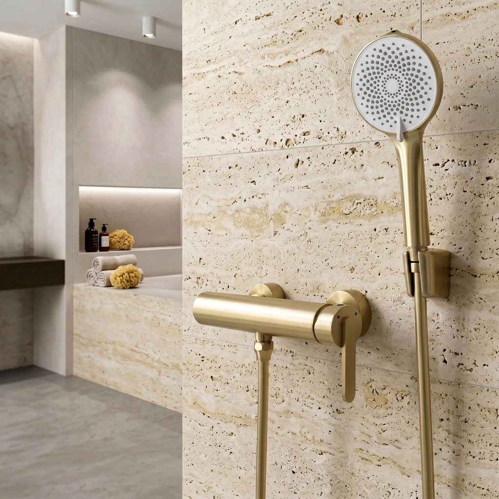 Душ маркуч против усукване Rea Brush Gold 150 cm