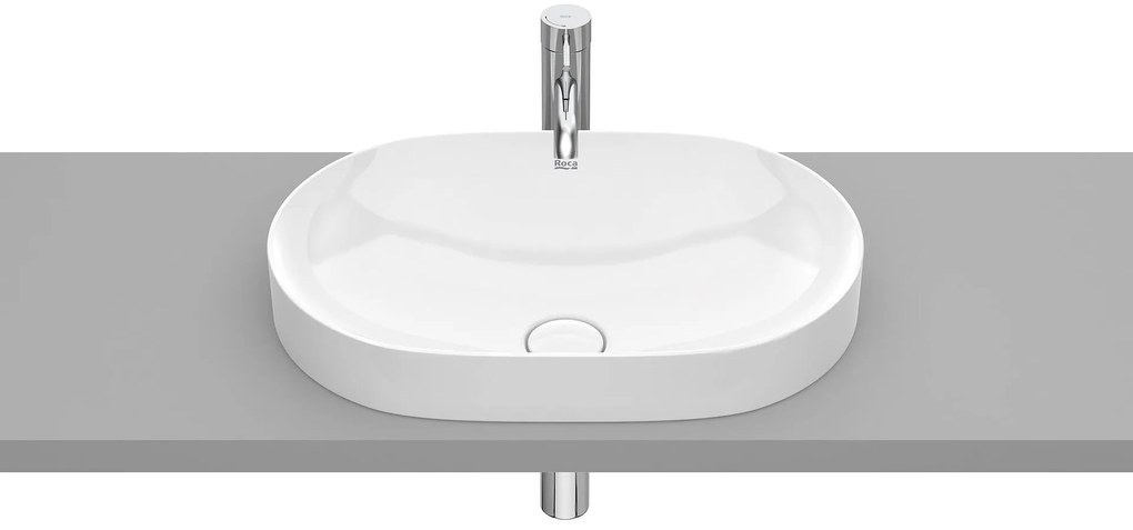 Умивалник за вграждане A327527000, Roca, керамика, бял, 55x37x7.5см