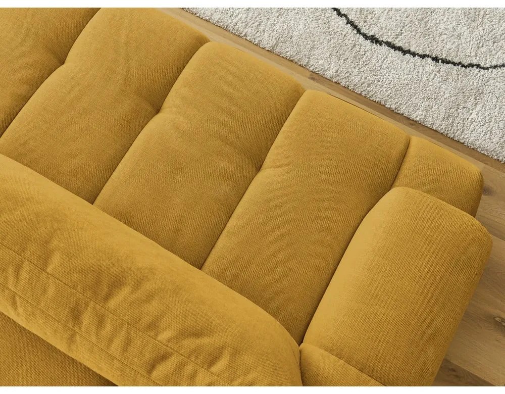 Сгъваем/с място за съхранение диван в цвят горчица 251 cm Fuji – Bobochic Paris