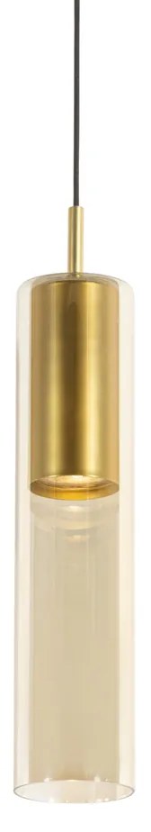 Модерна златна висяща лампа за 1-фазна релсова система - Iconic Lloyd