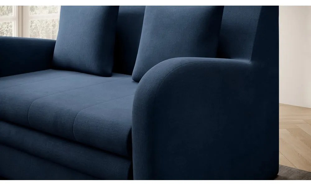 Син кадифен сгъваем диван 130 cm Ario – ELTAP