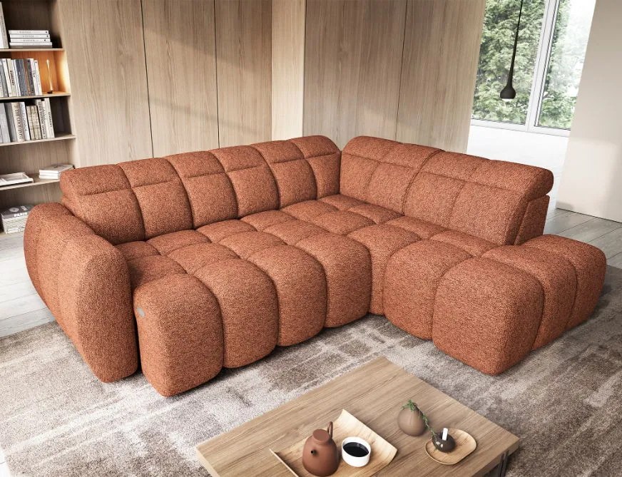 Ъглов диван Chicago-Оранжев-Десен