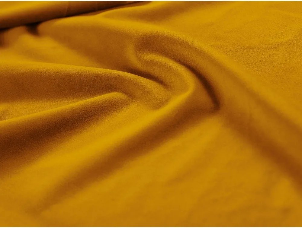 Жълт кадифен модулен ъглов диван Lupine – Micadoni