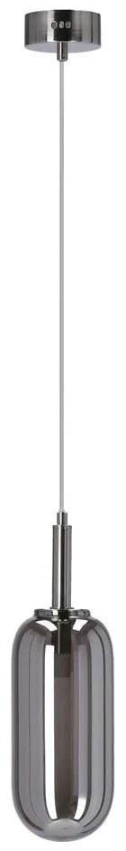 Антрацит LED висящо осветително тяло със стъклен абажур ø 13 cm Fiuggi – Candellux Lighting