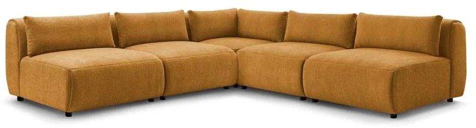 Ъглов диван в цвят горчица (променлив) Jeanne - Bobochic Paris