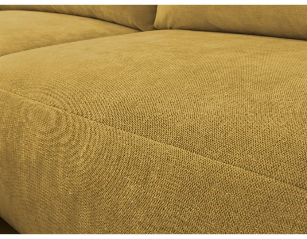 Ъглов диван в цвят жълта охра Aden – Bobochic Paris