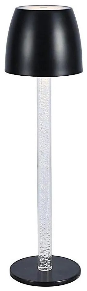 LED регулируема настолна лампа, зареждаща, 3W, 5V, 3000K, черна