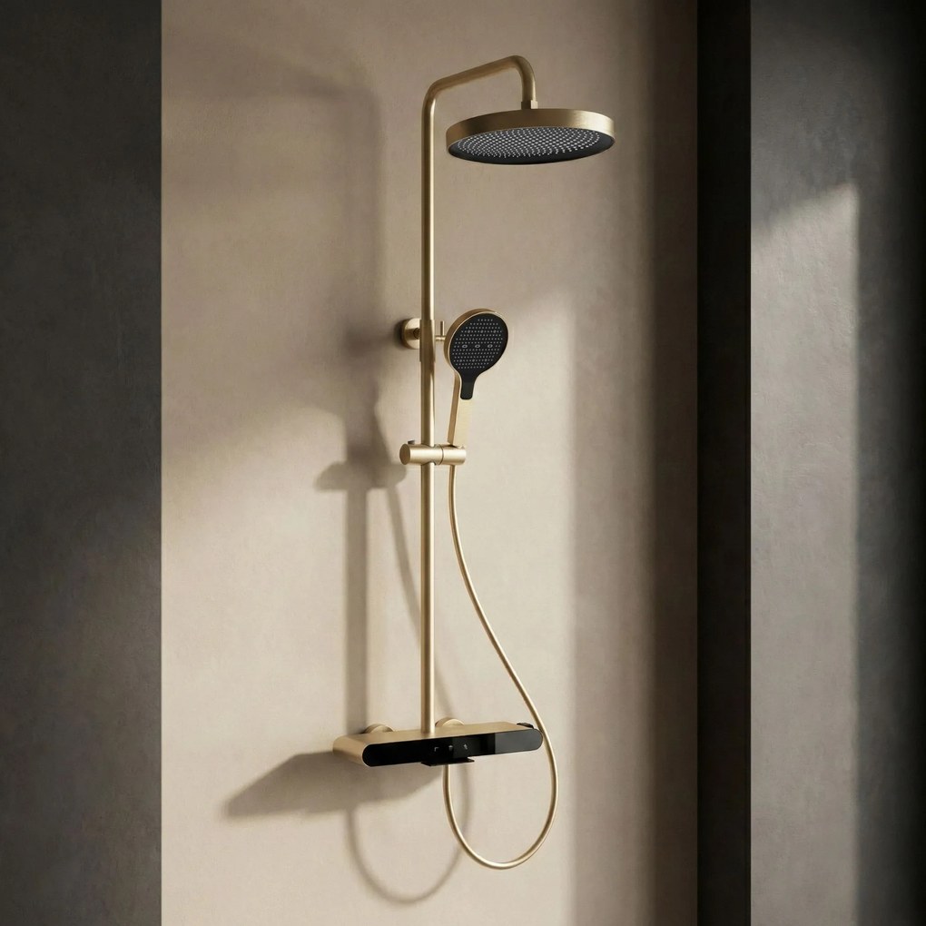 Комплект за душ REA Farel Brush Gold