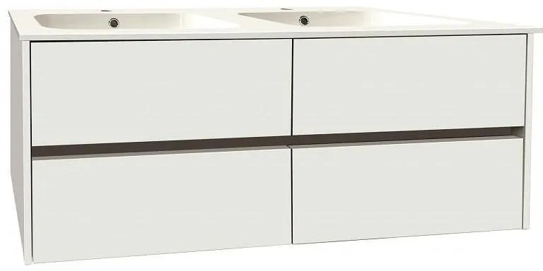 Конзолен PVC шкаф ICP 11955 с умивалник, 119x45x55см