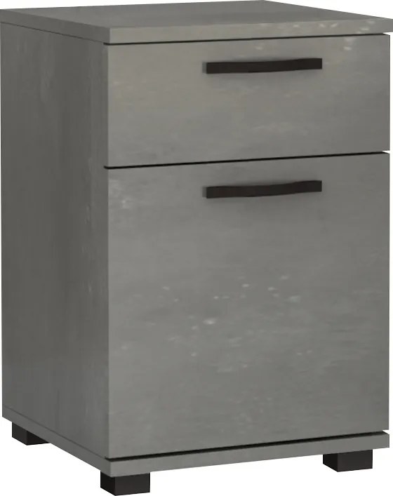 Veto TopMebel нощно шкафче от меламин в бетонно сив цвят 40×39×57 см