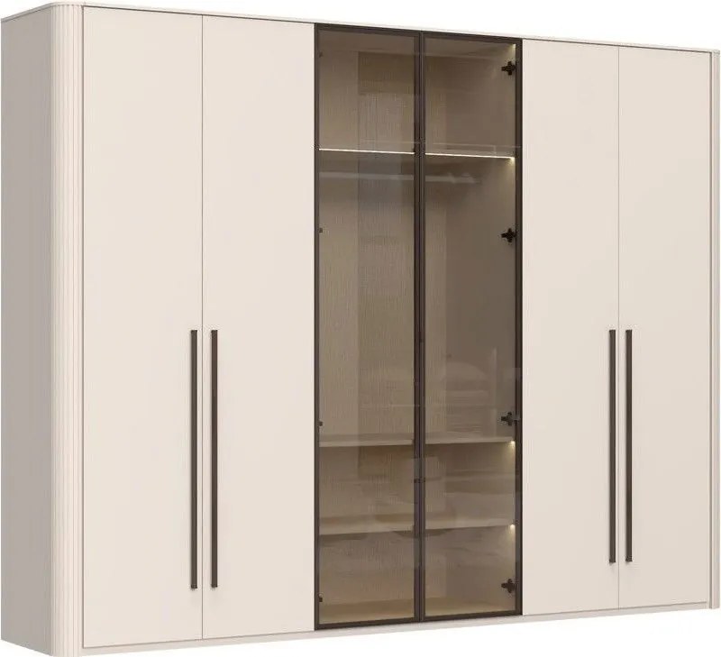 Гардероб Dutchess шесткрил 2 стъкло
