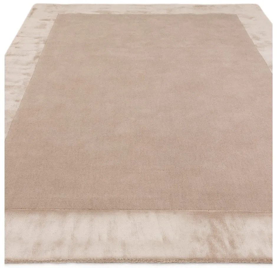 Бежов ръчно изработен килим със смес от вълна 80x150 cm Ascot – Asiatic Carpets