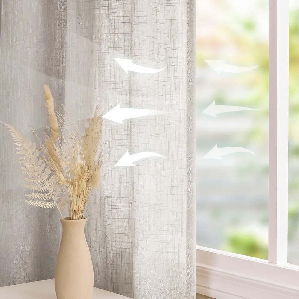 Кремаво перде 140x270 cm Valeta – Restilo