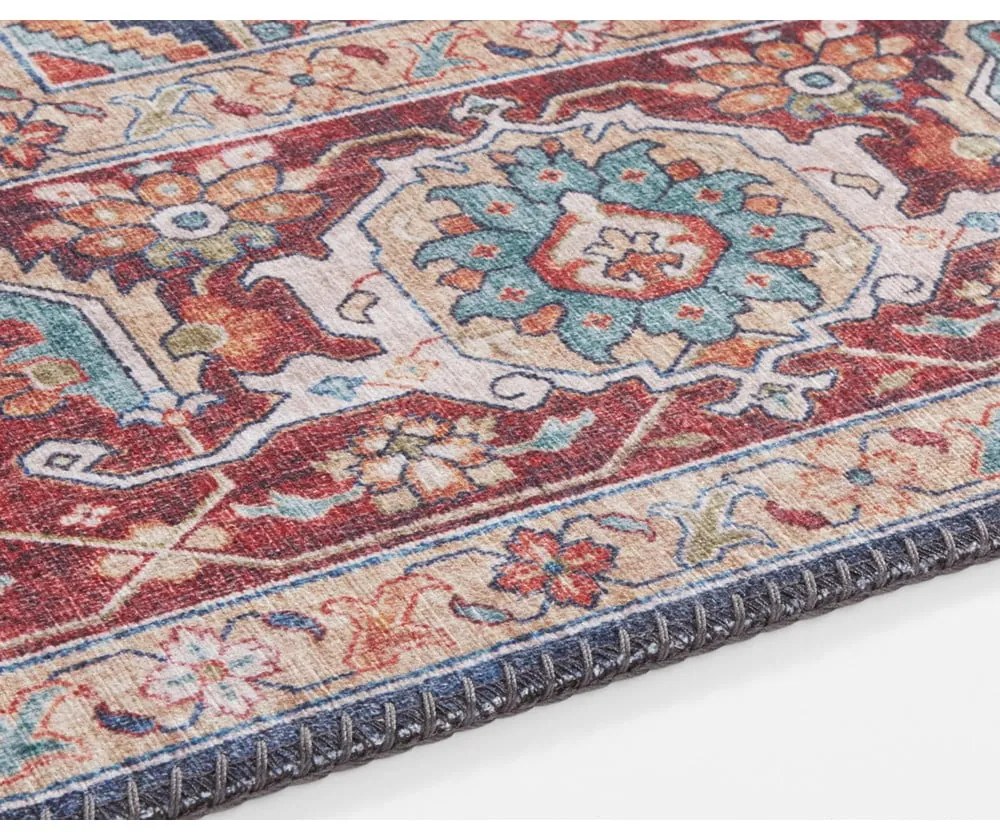 Тъмно синьо-червен мокет , 80 x 200 cm Sylla - Nouristan