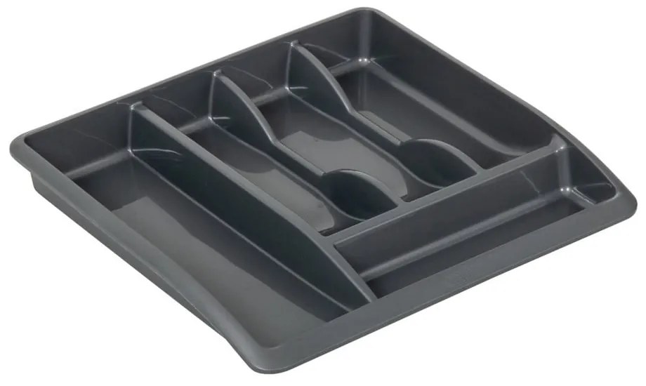 Класически органайзер за прибори за хранене, сив, 40 x 38,5 cm - Addis