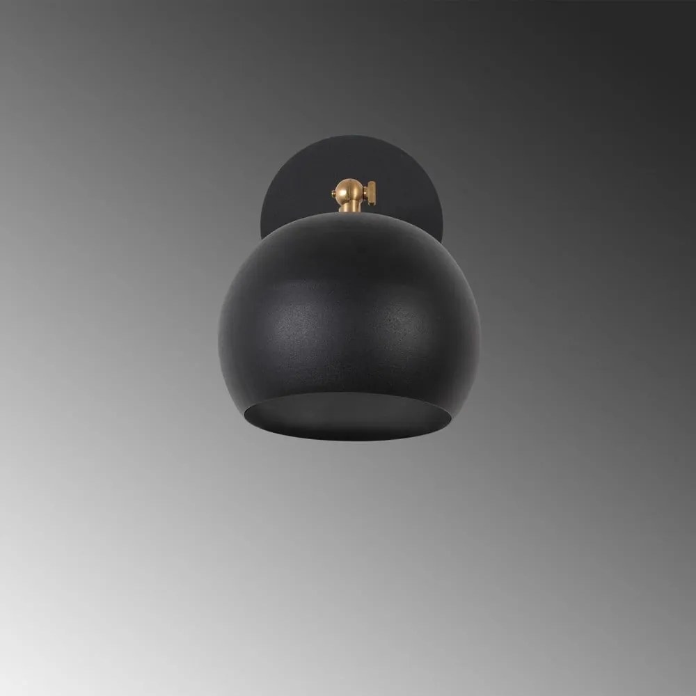 Черна стенна лампа ø 15 cm Sivani – Opviq lights