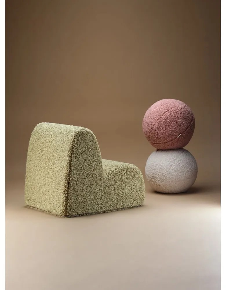 Зелен детски стол от букле Cloud – Wigiwama