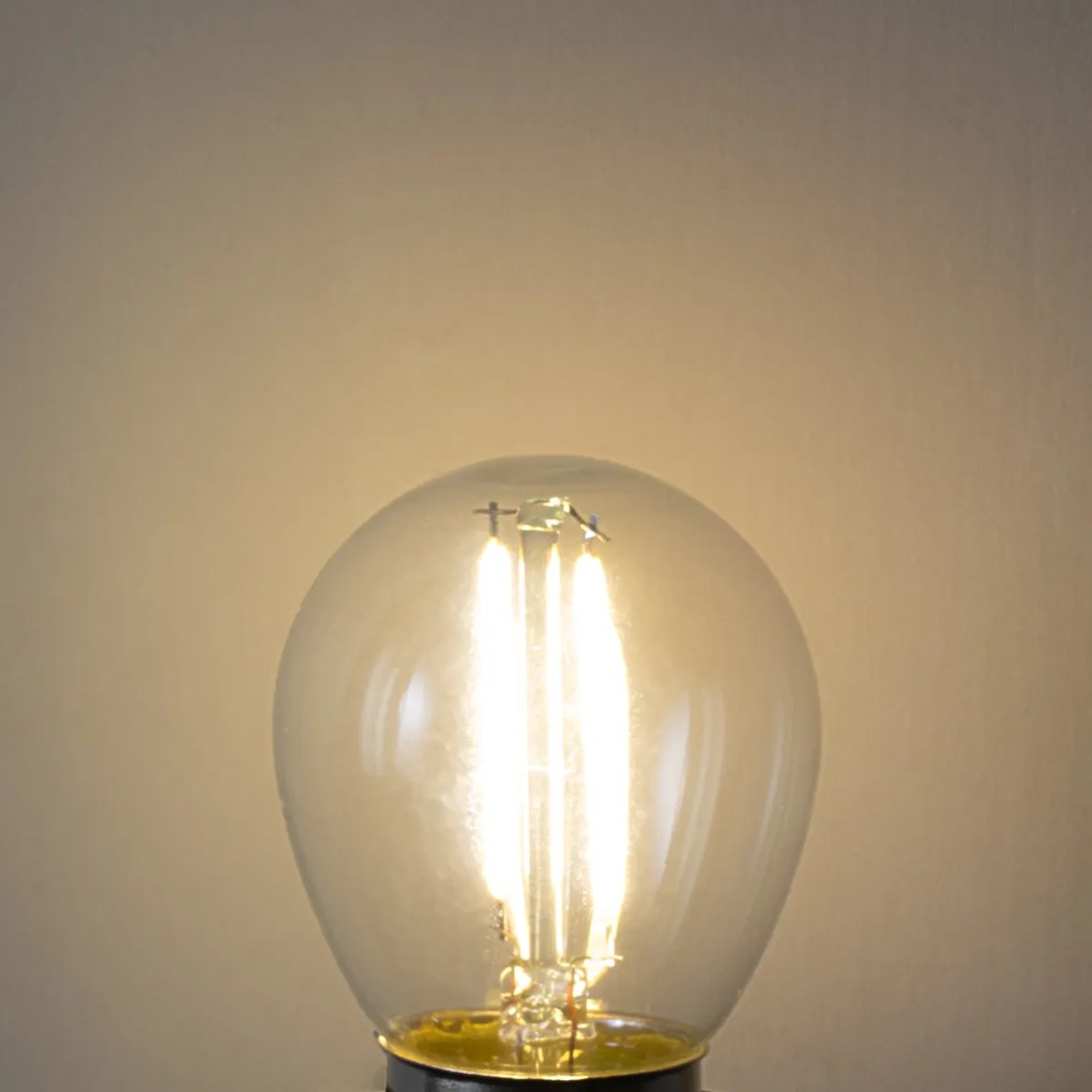 Комплект от 5 димируеми LED крушки E27 P45 прозрачно стъкло 3W 250 lm 3000K