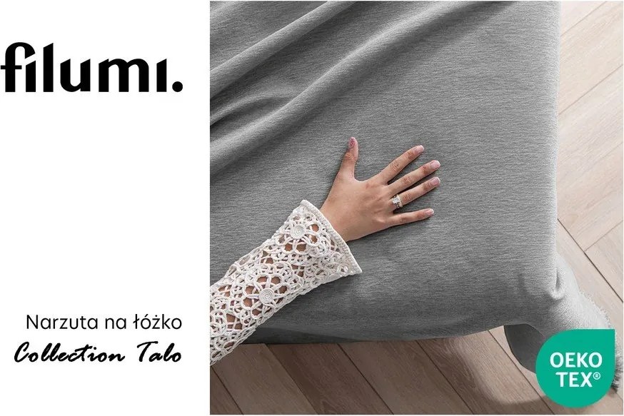 Сиво покривало за легло от шенил 220x240 cm Talo – Filumi