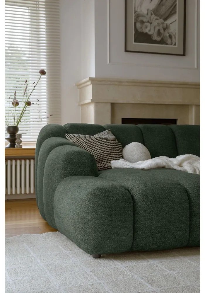 Тъмнозелен ъглов диван (ляв ъгъл) Shell – Miuform