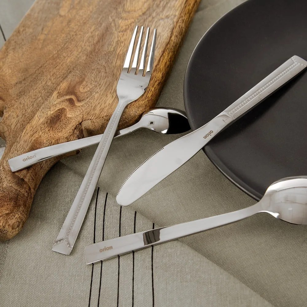 Прибори за хранене от неръждаема стомана в сребрист цвят 24 бр. Bright – Orion