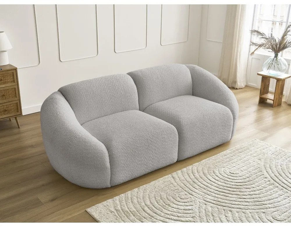 Светлосив диван от букле 230 cm Tina – Bobochic Paris