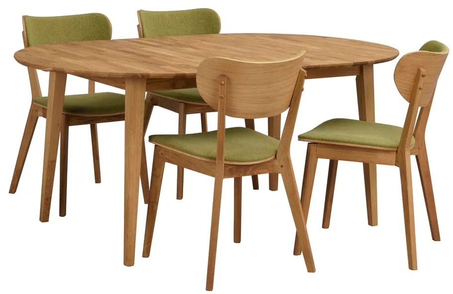 Овална дъбова сгъваема маса за хранене , 170 x 105 cm Filippa - Rowico